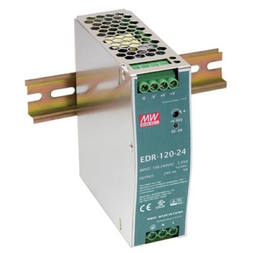 MEAN WELL EDR-120-24 Single Output DIN Rail Power Supply 24V 5Amp 120W