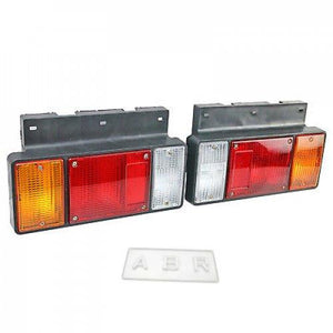 Pair Left & Right Rear Tail Light For Isuzu Elf Truck NPR NKR NHR NLR 86+