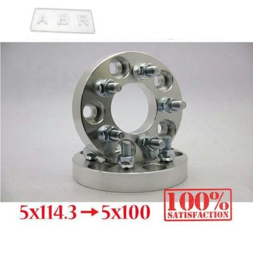 New 2pcs 25mm Alloy Wheel Spacer 5x4.5 5x114.3 Convert To 5x3.94  5x100 12x1.5