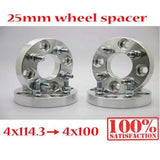 (4) 4 Stud PCD 4x114.3 to 4X100 Thick 25MM 12x1.25 Wheel Spacer Spacers 67.1mm