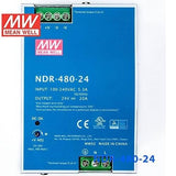 Mean Well MW NDR-480-24 480W 24V 30A Single Output DIN Rail Mount Power Supply