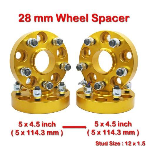 4x 28mm 12x1.5 5x114.3mm Hub Centric Wheel Spacer For Lexus ES300 GS430 IS300