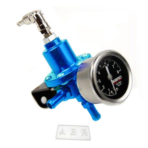 Adjustable High Fuel Pressure Regulator Oil Gauge Aluminum Alloy Race 0-140 PSI