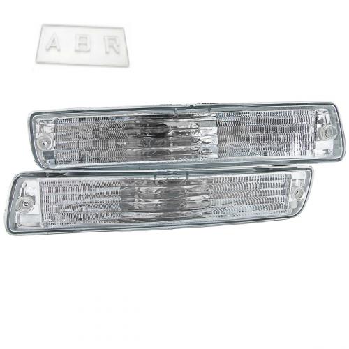 Front Indicator Lights For Toyota Landcruiser 80-Series Clear Crystal FJ80 Pair